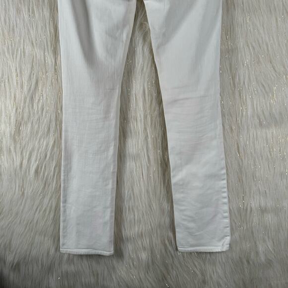AG Adriano Goldshmied The Ballad Slim Boot White Jeans Low Rise Cotton Blend 26 - Picture 6 of 10
